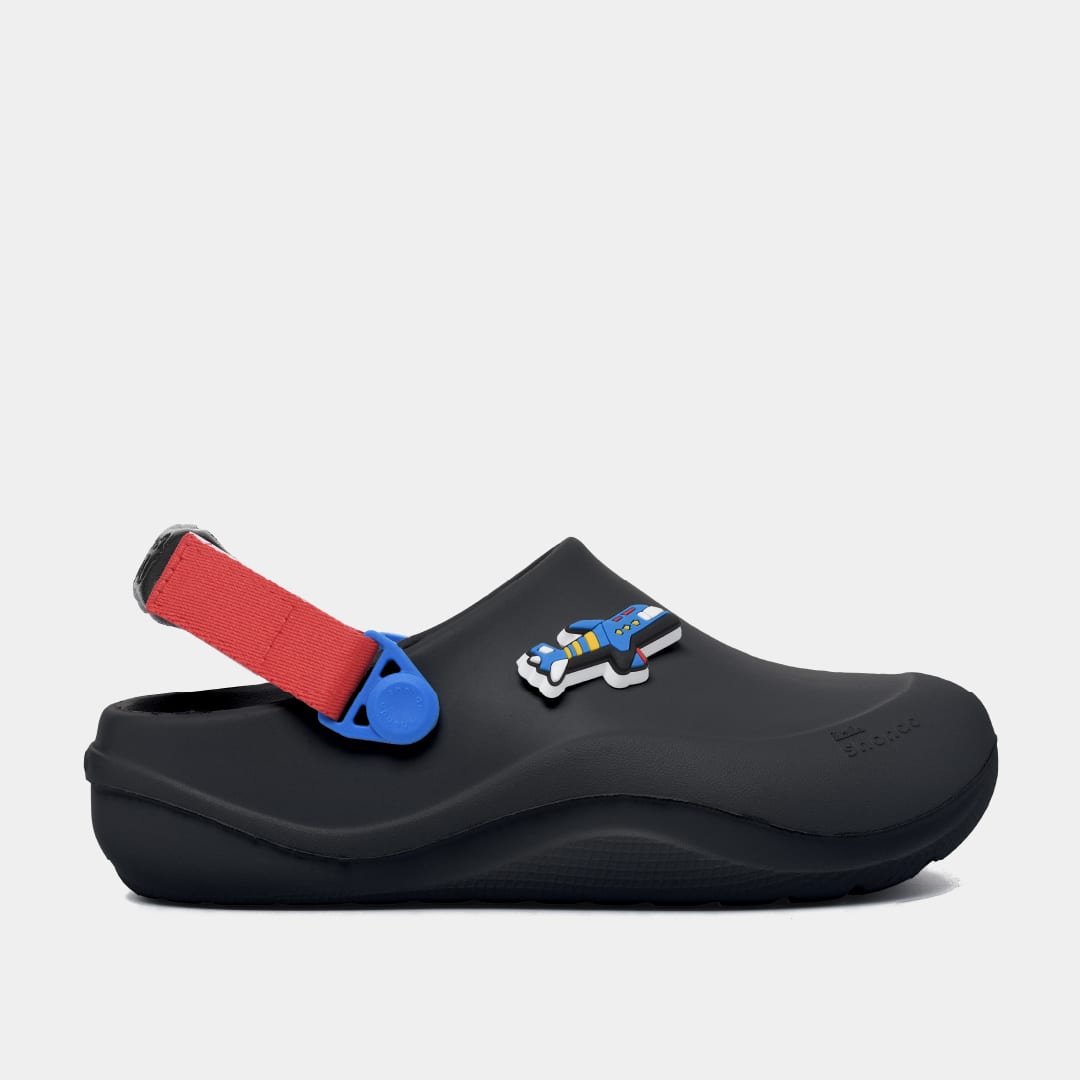 Giày clog Li Suke bé trai đen